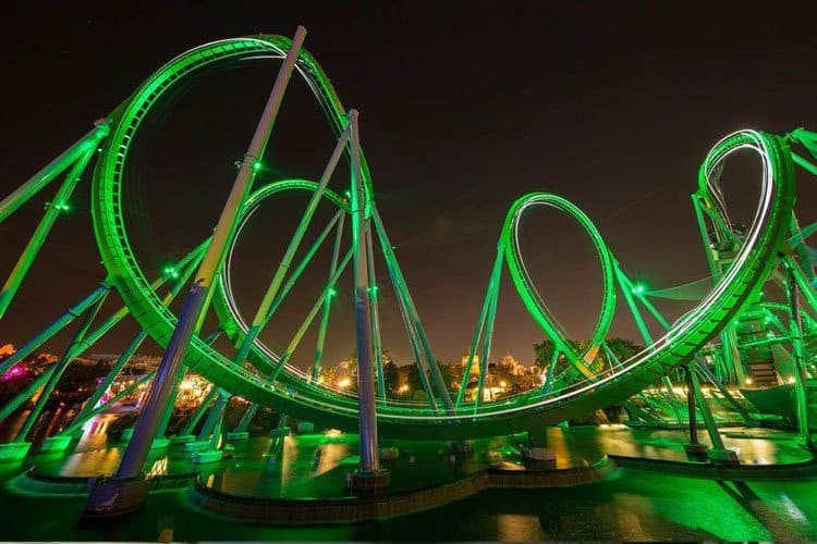 Hulk coaster, atracciones en Universal Studios
